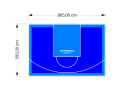 51M2/592X865CM NIEBIESKO-BŁĘKITNE BOISKO DO KOSZYKÓWKI SPEEDSPORT HEXA POWER PRO