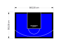 51M2/592X865CM NIEBIESKO-CZARNE BOISKO DO KOSZYKÓWKI SPEEDSPORT HEXA POWER PRO