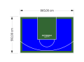 51M2/592X865CM NIEBIESKO-ZIELONE BOISKO DO KOSZYKÓWKI SPEEDSPORT HEXA POWER PRO