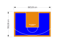 51M2/592X865CM NIEBIESKO-POMARAŃCZOWE BOISKO DO KOSZYKÓWKI SPEEDSPORT HEXA POWER PRO