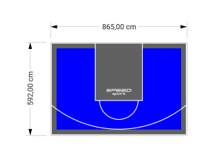 51M2/592X865CM NIEBIESKO-GRAFITOWE BOISKO DO KOSZYKÓWKI SPEEDSPORT HEXA POWER PRO