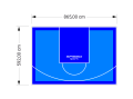 51M2/592X865CM BŁĘKITNO-NIEBIESKIE BOISKO DO KOSZYKÓWKI SPEEDSPORT HEXA POWER PRO