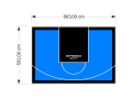51M2/592X865CM BŁĘKITNO-CZARNE BOISKO DO KOSZYKÓWKI SPEEDSPORT HEXA POWER PRO