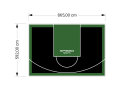 51M2/592X865CM CZARNO-ZIELONE BOISKO DO KOSZYKÓWKI SPEEDSPORT HEXA POWER PRO