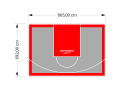 51M2/592X865CM SZARO-CZERWONE BOISKO DO KOSZYKÓWKI SPEEDSPORT HEXA POWER PRO