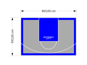51M2/592X865CM SZARO-NIEBIESKIE BOISKO DO KOSZYKÓWKI SPEEDSPORT HEXA POWER PRO