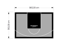 51M2/592X865CM SZARO-CZARNE BOISKO DO KOSZYKÓWKI SPEEDSPORT HEXA POWER PRO