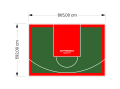 51M2/592X865CM ZIELONO-CZERWONE BOISKO DO KOSZYKÓWKI SPEEDSPORT HEXA POWER PRO