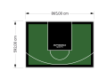 51M2/592X865CM ZIELONO-CZARNE BOISKO DO KOSZYKÓWKI SPEEDSPORT HEXA POWER PRO