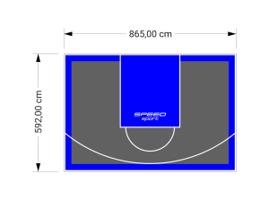 51M2/592X865CM GRAFITOWO-NIEBIESKIE BOISKO DO KOSZYKÓWKI SPEEDSPORT HEXA POWER PRO