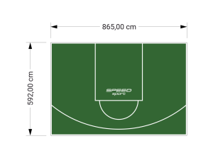 51M2/592X865CM ZIELONE BOISKO DO KOSZYKÓWKI SPEEDSPORT HEXA POWER PRO