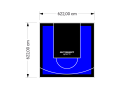 39M2/622X622CM NIEBIESKO-CZARNE BOISKO DO KOSZYKÓWKI SPEEDSPORT HEXA POWER PRO