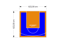 39M2/622X622CM NIEBIESKO-POMARAŃCZOWE BOISKO DO KOSZYKÓWKI SPEEDSPORT HEXA POWER PRO