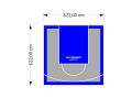 39M2/622X622CM SZARO-NIEBIESKIE BOISKO DO KOSZYKÓWKI SPEEDSPORT HEXA POWER PRO