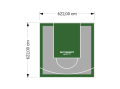 39M2/622X622CM SZARO-ZIELONE BOISKO DO KOSZYKÓWKI SPEEDSPORT HEXA POWER PRO