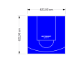 39M2/622X622CM NIEBIESKIE BOISKO DO KOSZYKÓWKI SPEEDSPORT HEXA POWER PRO