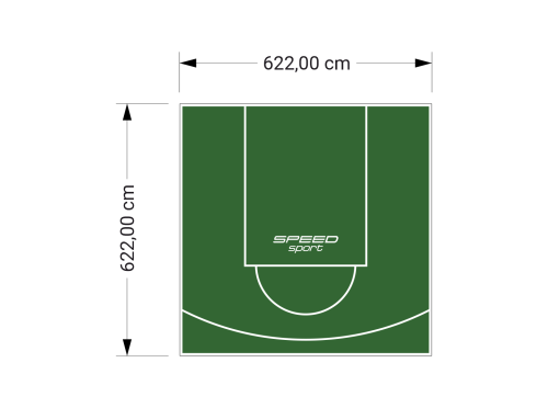 39M2/622X622CM ZIELONE BOISKO DO KOSZYKÓWKI SPEEDSPORT HEXA POWER PRO