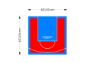 39M2/622X622CM CZERWONO-BŁĘKITNE BOISKO DO KOSZYKÓWKI SPEEDSPORT HEXA POWER PRO