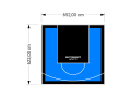 41M2/622X652CM BŁĘKITNO-CZARNE BOISKO DO KOSZYKÓWKI SPEEDSPORT HEXA POWER PRO