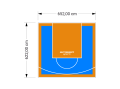 41M2/622X652CM BŁĘKITNO-POMARAŃCZOWE BOISKO DO KOSZYKÓWKI SPEEDSPORT HEXA POWER PRO