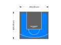 41M2/622X652CM BŁĘKITNO-GRAFITOWE BOISKO DO KOSZYKÓWKI SPEEDSPORT HEXA POWER PRO