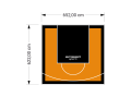 41M2/622X652CM POMARAŃCZOWO-CZARNE BOISKO DO KOSZYKÓWKI SPEEDSPORT HEXA POWER PRO