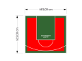 43M2/622X683CM CZERWONO-ZIELONE BOISKO DO KOSZYKÓWKI SPEEDSPORT HEXA POWER PRO