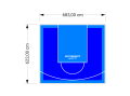 43M2/622X683CM NIEBIESKO-BŁĘKITNE BOISKO DO KOSZYKÓWKI SPEEDSPORT HEXA POWER PRO