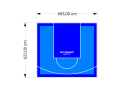 43M2/622X683CM BŁĘKITNO-NIEBIESKIE BOISKO DO KOSZYKÓWKI SPEEDSPORT HEXA POWER PRO