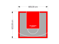 43M2/622X683CM SZARO-CZERWONE BOISKO DO KOSZYKÓWKI SPEEDSPORT HEXA POWER PRO