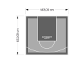 43M2/622X683CM SZARO-GRAFITOWE BOISKO DO KOSZYKÓWKI SPEEDSPORT HEXA POWER PRO