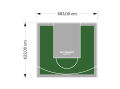 43M2/622X683CM ZIELONO-SZARE BOISKO DO KOSZYKÓWKI SPEEDSPORT HEXA POWER PRO