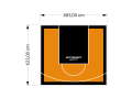 43M2/622X683CM POMARAŃCZOWO-CZARNE BOISKO DO KOSZYKÓWKI SPEEDSPORT HEXA POWER PRO