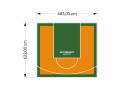 43M2/622X683CM POMARAŃCZOWO-ZIELONE BOISKO DO KOSZYKÓWKI SPEEDSPORT HEXA POWER PRO
