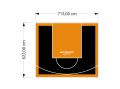 44M2/622X713CM CZARNO-POMARAŃCZOWE BOISKO DO KOSZYKÓWKI SPEEDSPORT HEXA POWER PRO