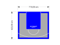 44M2/622X713CM SZARO-NIEBIESKIE BOISKO DO KOSZYKÓWKI SPEEDSPORT HEXA POWER PRO