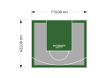 44M2/622X713CM SZARO-ZIELONE BOISKO DO KOSZYKÓWKI SPEEDSPORT HEXA POWER PRO