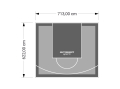 44M2/622X713CM SZARO-GRAFITOWE BOISKO DO KOSZYKÓWKI SPEEDSPORT HEXA POWER PRO