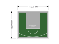 44M2/622X713CM ZIELONO-SZARE BOISKO DO KOSZYKÓWKI SPEEDSPORT HEXA POWER PRO