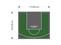 44M2/622X713CM ZIELONO-GRAFITOWE BOISKO DO KOSZYKÓWKI SPEEDSPORT HEXA POWER PRO