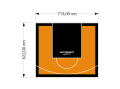 44M2/622X713CM POMARAŃCZOWO-CZARNE BOISKO DO KOSZYKÓWKI SPEEDSPORT HEXA POWER PRO