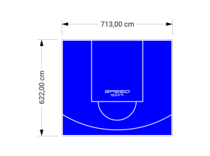 44M2/622X713CM NIEBIESKIE BOISKO DO KOSZYKÓWKI SPEEDSPORT HEXA POWER PRO