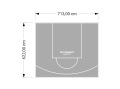 44M2/622X713CM SZARE BOISKO DO KOSZYKÓWKI SPEEDSPORT HEXA POWER PRO