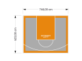 46M2/622X744CM SZARO-POMARAŃCZOWE BOISKO DO KOSZYKÓWKI SPEEDSPORT HEXA POWER PRO