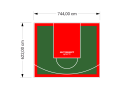 46M2/622X744CM ZIELONO-CZERWONE BOISKO DO KOSZYKÓWKI SPEEDSPORT HEXA POWER PRO