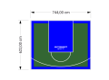 46M2/622X744CM ZIELONO-NIEBIESKIE BOISKO DO KOSZYKÓWKI SPEEDSPORT HEXA POWER PRO