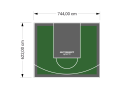 46M2/622X744CM ZIELONO-GRAFITOWE BOISKO DO KOSZYKÓWKI SPEEDSPORT HEXA POWER PRO
