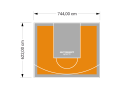 46M2/622X744CM POMARAŃCZOWO-SZARE BOISKO DO KOSZYKÓWKI SPEEDSPORT HEXA POWER PRO