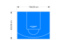 46M2/622X744CM BŁĘKITNE BOISKO DO KOSZYKÓWKI SPEEDSPORT HEXA POWER PRO