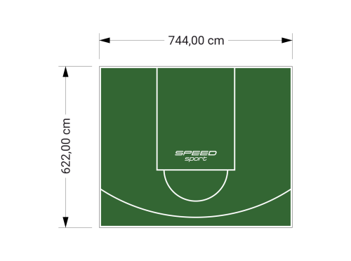 46M2/622X744CM ZIELONE BOISKO DO KOSZYKÓWKI SPEEDSPORT HEXA POWER PRO